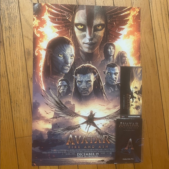 Avatar BUNDLE 2025 Fire and Ash Ticket, Posters, Pin, Notebook Friend Fam NEW - Picture 12 of 12